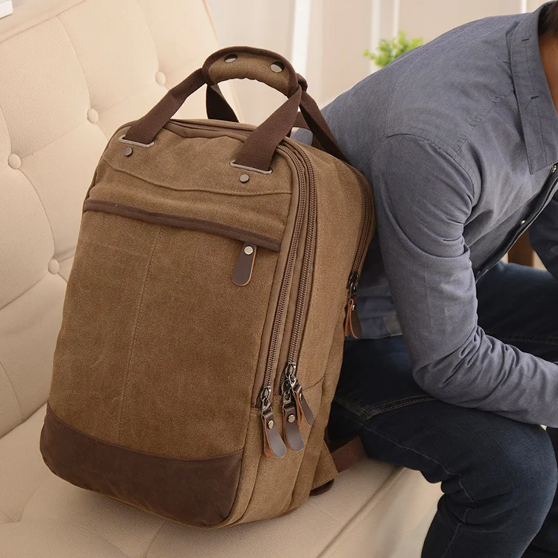 

2019 new shoulder canvas bag portable dual-use trend bag student bag leisure travel bag