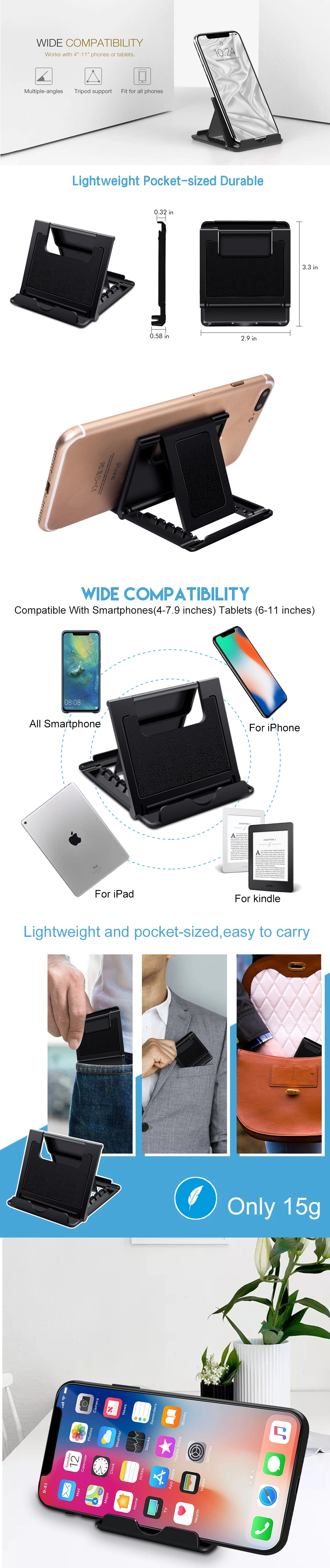 Ascromy-Universal-Cell-Phone-Stand-Holder-For-iPhone-XS-Max-8-Samsung-S8-Xiaomi-iPad-Tablet-Mount-Cradle-telefon-tutucu-soporte (3)