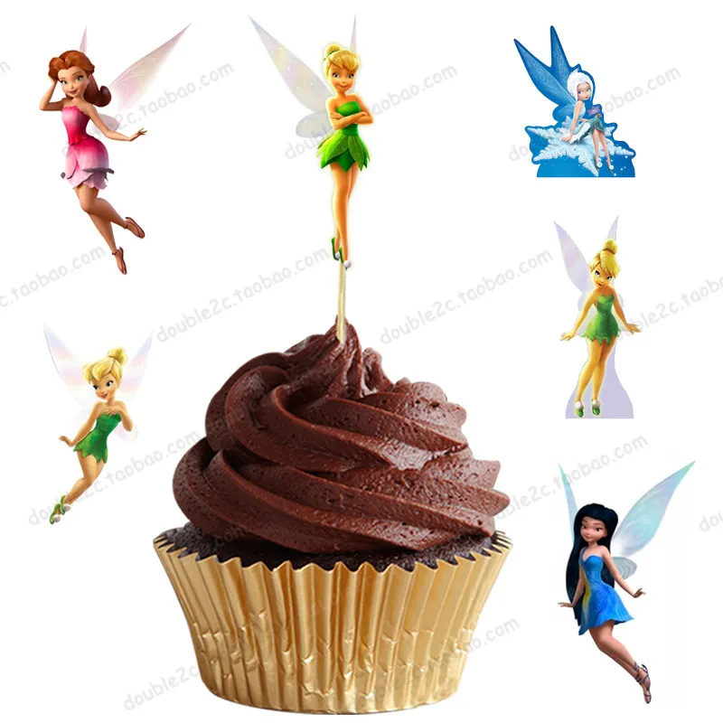 

60pcs/lot Fairy Princess Cupcake Topper Picks Muffin Cake Baking Toppers Kids Party Favors Decoration Accessories