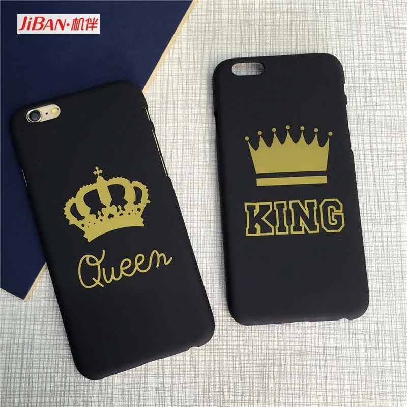 JIBAN письмо КОРОЛЬ queen пара телефонных чехлов для samsung Galaxy S8 S8plus S9 S9Plus крышка