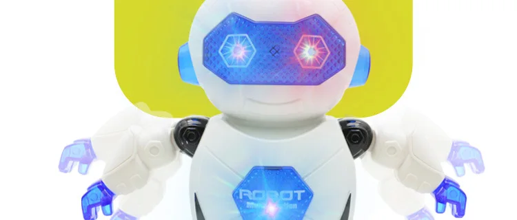 Детская игрушка пространство 360 градусов вращающийся свет музыка инфракрасный танцующий игрушечный Электрический Робот Инфракрасный