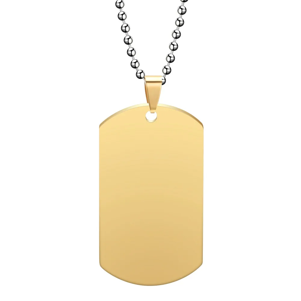 NIBASTAR военный армейский стиль Серебряный тон полированные собачьи бирки трендовые DIY 3 цвета цепочка для ключей ожерелье на заказ ювелирные изделия