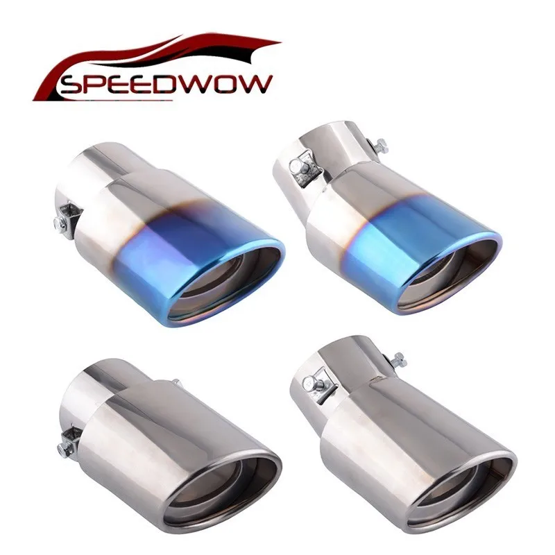 

SPEEDWOW Car Exhaust Muffler Tip Stainless Steel Pipe Trim Universal Modified Car Rear Tail Throat Exhause Liner Burnt Tip