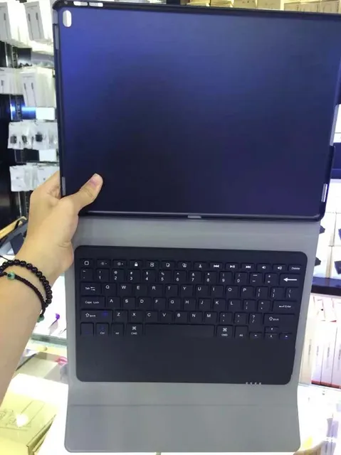 Special Price Ultra Slim Custer Russian Detachable Wireless Bluetooth Keyboard & Leather Cover Case For Apple Ipad Pro 12.9 inch Tablet