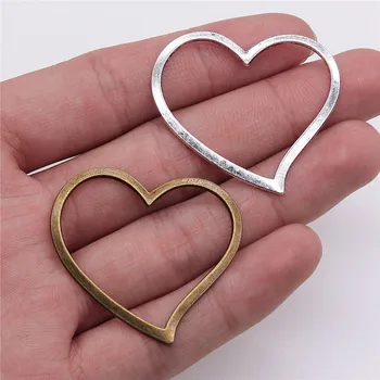 

WYSIWYG 12pcs 39x35mm Pendants Big Hollow Heart Connector Pendants Hollow Heart Charm Pendants Hollow Heart