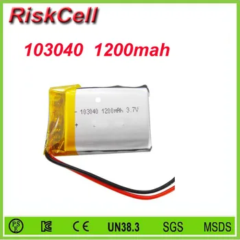 

Free shipping 100pcs/lot 103040 3.7V 1200mah Lithium polymer Battery with Protection Board For MP4 GSP PSP Digital