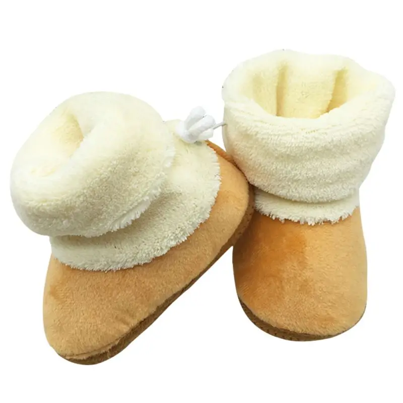 Теплые зимние ботинки для малышей, хлопковая обувь для маленьких девочек, ботинки для новорожденных