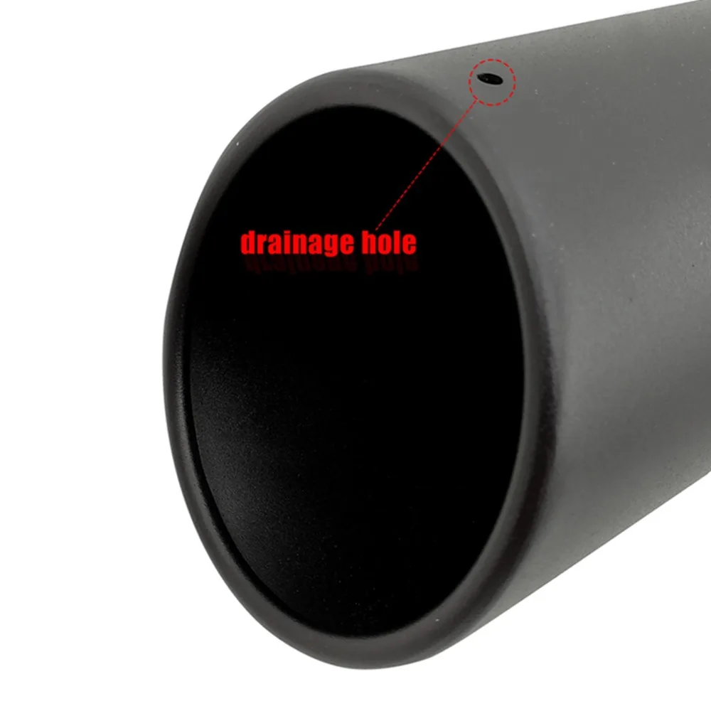 VictSing Car Exhaust Black Universal Stainless-Steel Exhaust Pipe Trim Car Rear Tip Tail Muffler Tail Throat Accessories 12 inch (24)