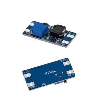 

MT3608 DC-DC Adjustable Boost Module 2A Boost Plate Step Up Module with MICRO USB 2V-24V to 5V 9V 12V 28V