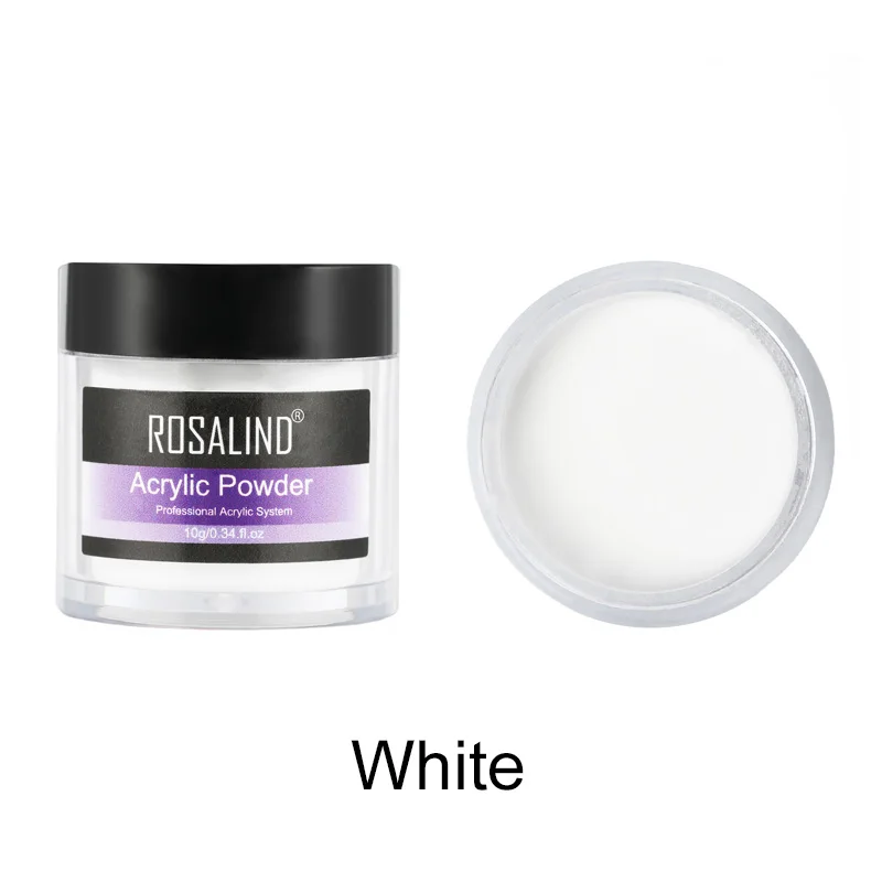 ROSALIND Acrylic Powder Poly Gel Of Nails Extension Builder Crystal Dipping Powder Nail Art Carving Decoration For Manicure - Цвет: RPC101