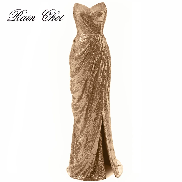 $US $57.20 Sweetheart Split Mermaid Evening Gowns Sleeveless Long Prom Party Formal Dresses Sequin Evening Dress 2021