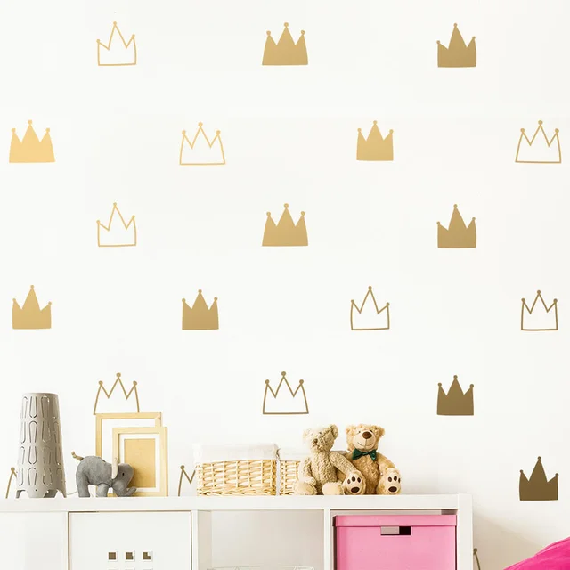 Princess Queen Crown Wall Stickers For S Nursery Baby Room Diy Princess Queen Crown Wall Stickers For S Nursery Baby Room Diy Lovely Gold Pattern