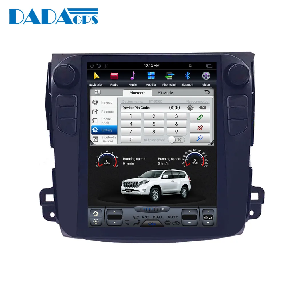 Flash Deal Tesla style Android Car Radio Player For Mitsubishi Outlander 2006~2012For Citroen C-Crosser for Peugeot 4007 GPS Map Navigation 4