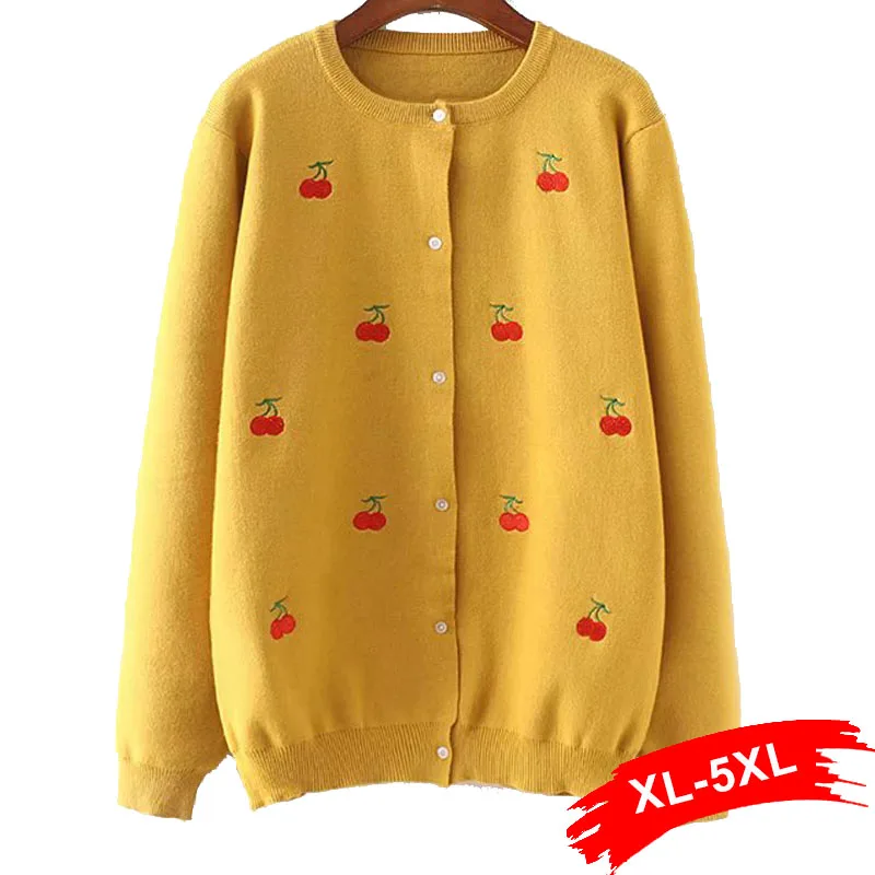 plus size embroidered cardigan