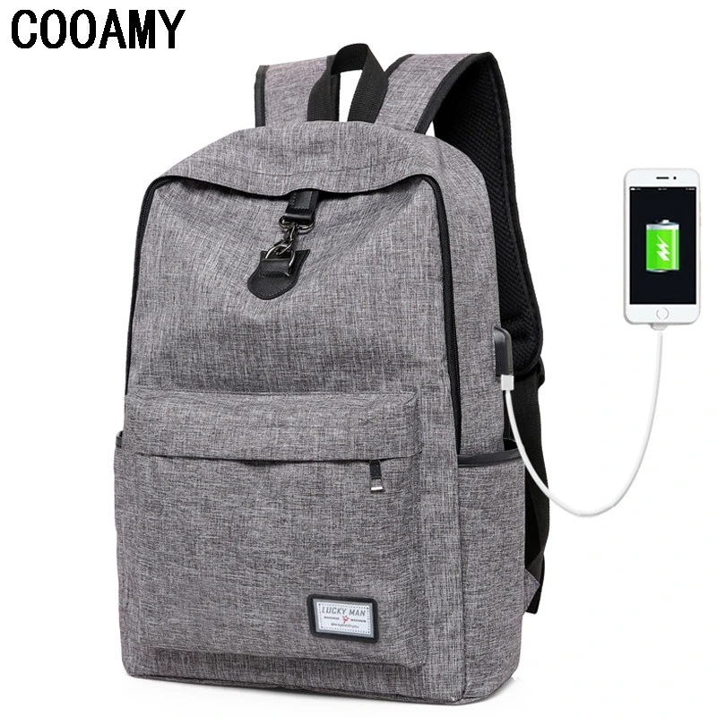 

Fashion Men's Backpack Students School Bags External USB Charge Laptop Backpacks Teenagers Casual Travel Shoulder Bags Mochila