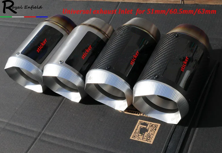 

51mm 60.5mm 63mm Inlet Motorcyle Exhaust Pipe Exhaust Silencer For Z1000 Z750 Z800 NINJA250 Tmax530 FOR KTM for ATV