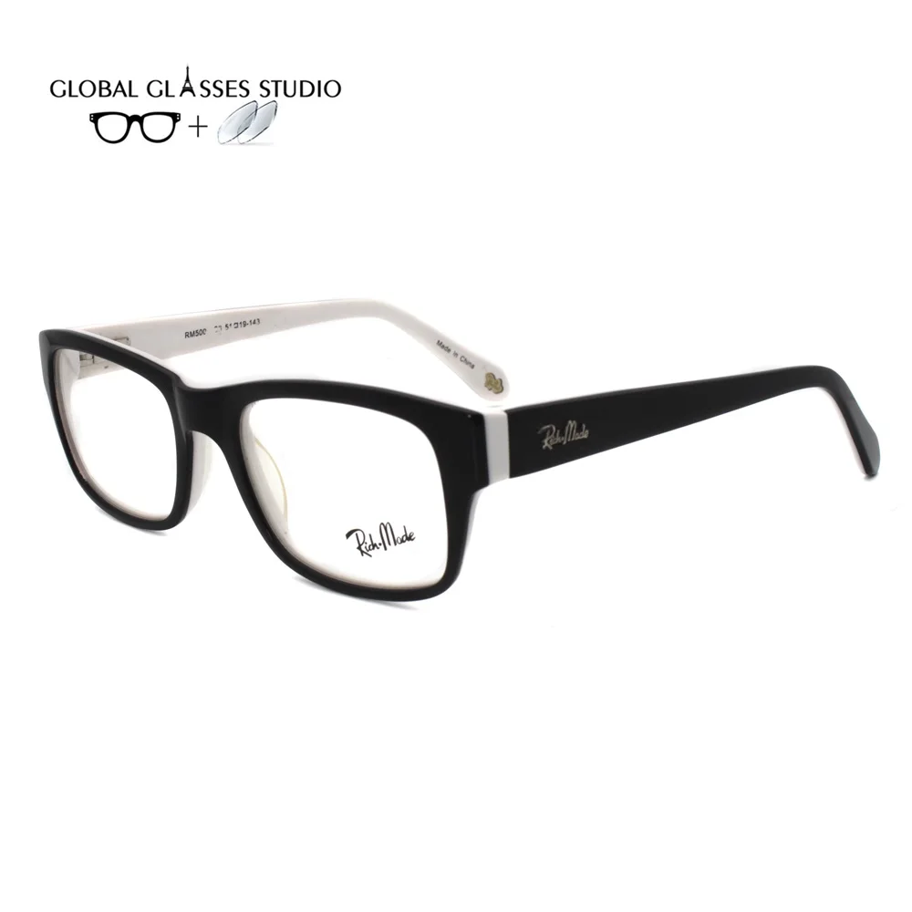 

RM500-C3 Men Women Acetate Glasses Frame Eyewear Eyeglasses Reading Myopia Prescription Lens 1.56 Index