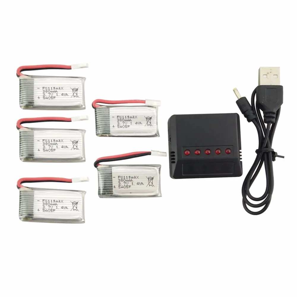 5 шт 3 7 V 380mah литиевая батарея и 1 Зарядка для SYMA X51 пульт дистанционного управления