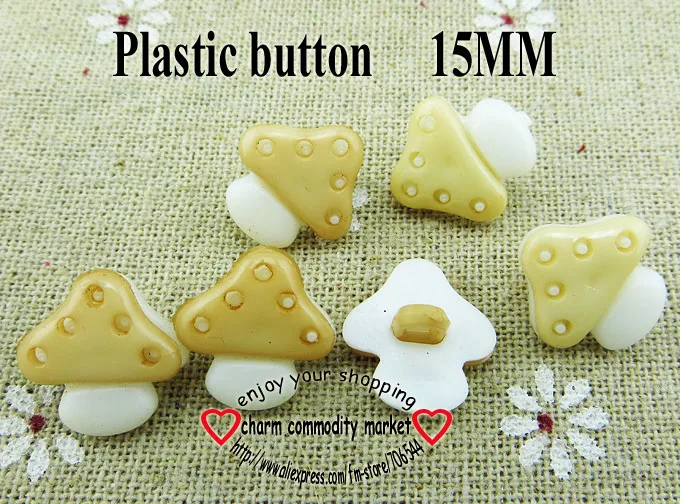 100 шт 15 мм грибные кнопки формы красные Окрашенные Пластиковые кнопки пальто сапоги швейная одежда аксессуары P-046-4 - Цвет: Brown
