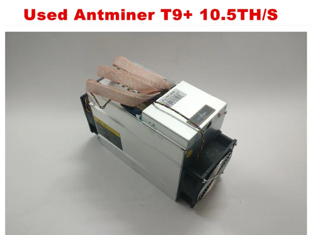 Б/у BTC Miner AntMiner T9+ 10,5 T Биткоин BCH Майнер лучше чем Antminer S9 S9i S9j 13,5 T 14T 14,5 T WhatsMiner M3, экономический Майнер