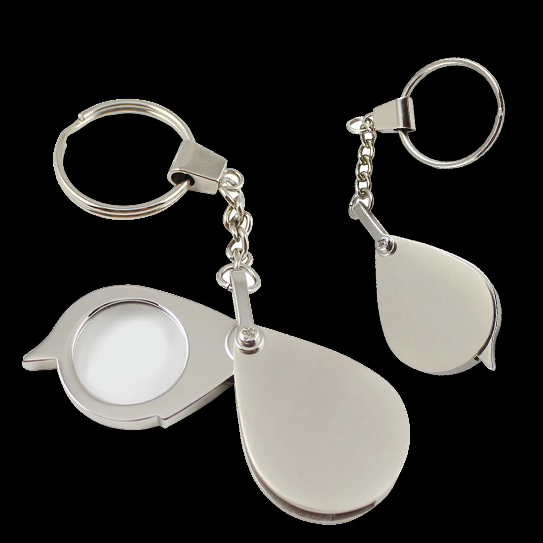 

Portable 10X Folding Key Ring Mini Magnifier With Key Chain Daily Hand Magnifying Tool