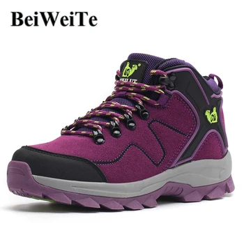 

Women Hiking Shoes Trekking Wearable Waterproof Leather Anti-skid Climbing Sports Sneakers For Women Outdoor Shoes Hunting Boots