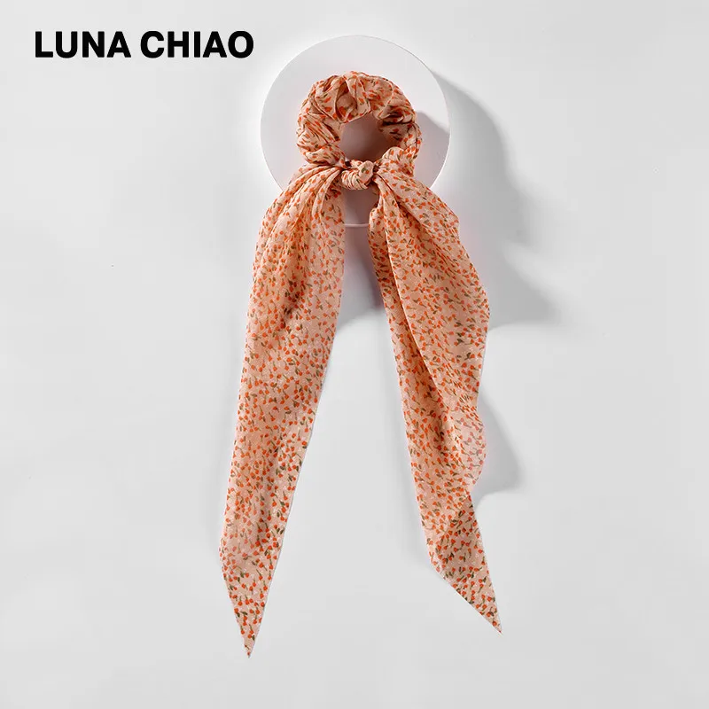 LUNA CHIAO Fashion Women Hair Accessories Hair Tie Ponytail Holder Fabric Hair Scarf Scrunchies