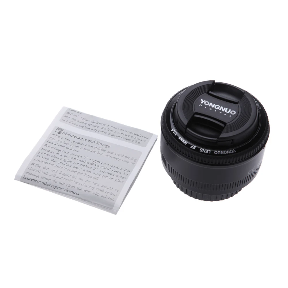 Объектив YONGNUO YN50mm YN50 F1.8 EF 50mm AF MF для Canon Rebel T6 EOS 700D 750D 800D 5D Mark II IV 10D 1300D Yongnuo|f1.8 lens|yn