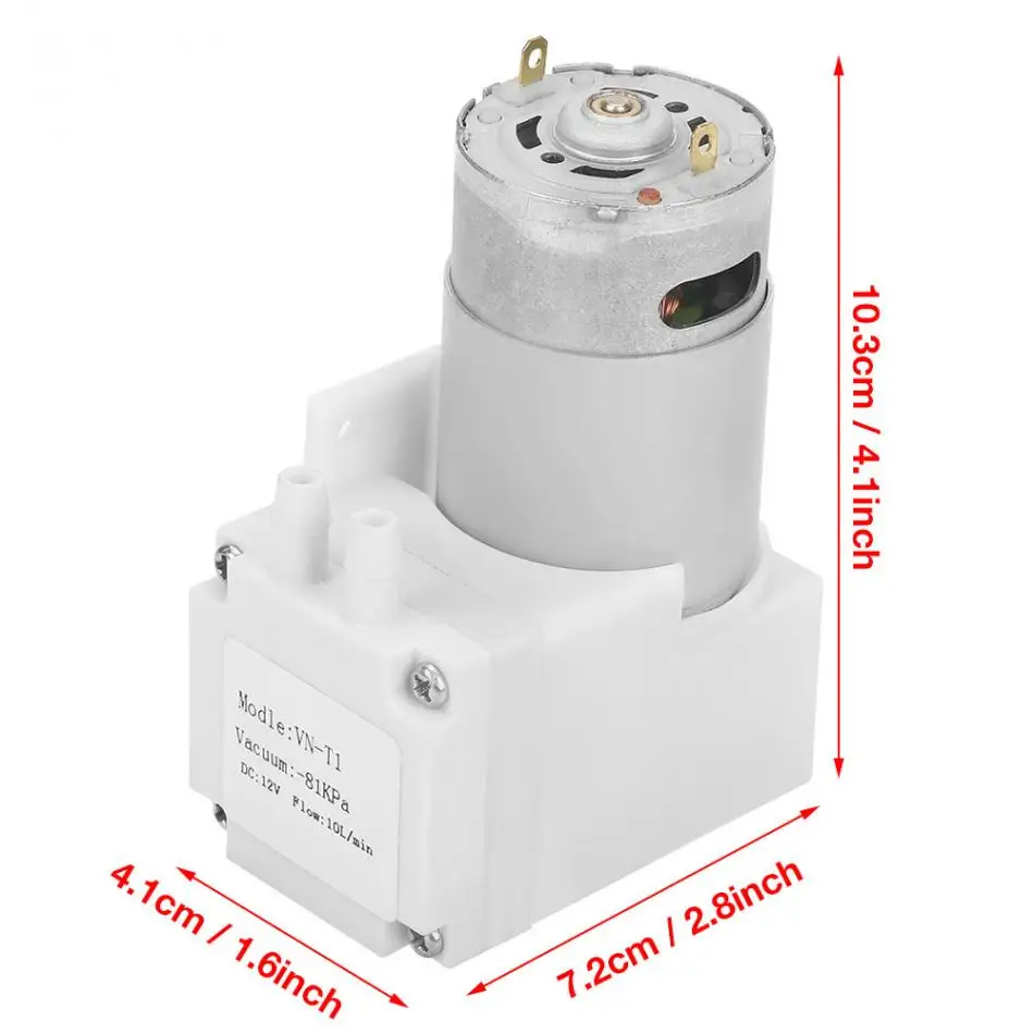 DC12V/DC24V мини маленький безмасляный вакуумный насос-81 кПа поток 10л/мин для газа air80 кПа/81 кПа/85 кПа инструмент