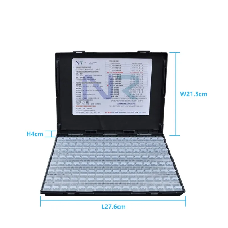 Caja de componentes antiestático caja de plástico SMT chip resistor capacitor caja de almacenamiento y organizadores caja de almacenamiento de componentes electrónicos