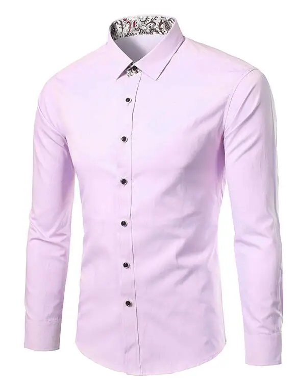 

2018 New Fashion White Dress Shirts Men Long Sleeve Casual White Formal Shirt Men Slim Fit Wedding Shirt Male Clothing Tops
