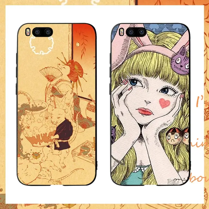 

Bunny girl Phone Cases Cover for Xiaomi mi A2 8 9 lite se case xiaomi redmi note 6 7 pro case redmi note 5 Plus Soft Cases