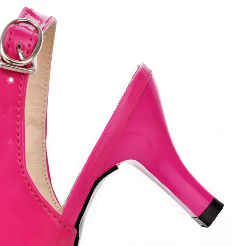 Chainingyee/Красивые Летние босоножки с модным ремешком и пряжкой; Цвет черный, белый, синий, желтый, красный, розовый; женская обувь на среднем каблуке