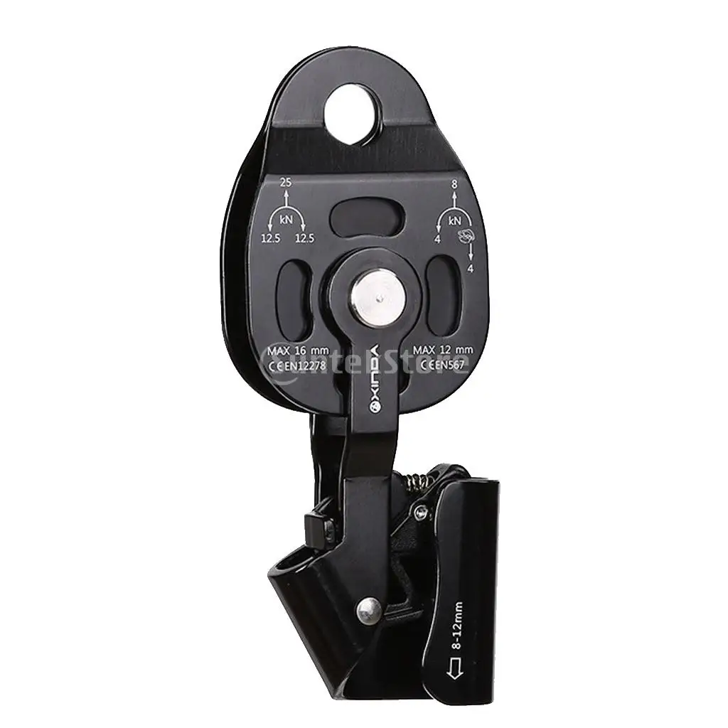 

Black Upgrade Drag Rise Device Compact Ascender Pulley Equipment