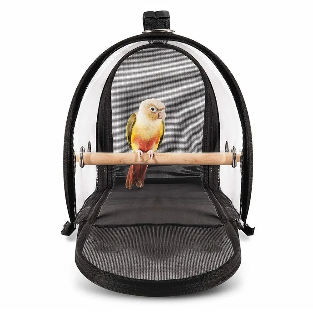 

Bird Travel Cage Travel Outer Cage Pvc Transparent Bird Rreatherable Bird Cage Parrot Out Backpack