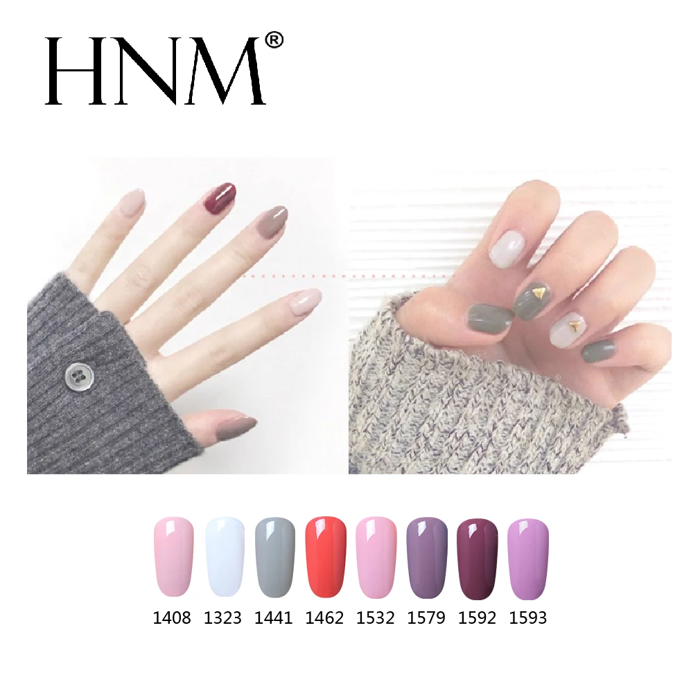 HNM 15 мл чистый цветной Гель лак долговечный УФ гель для ногтей светодиодный