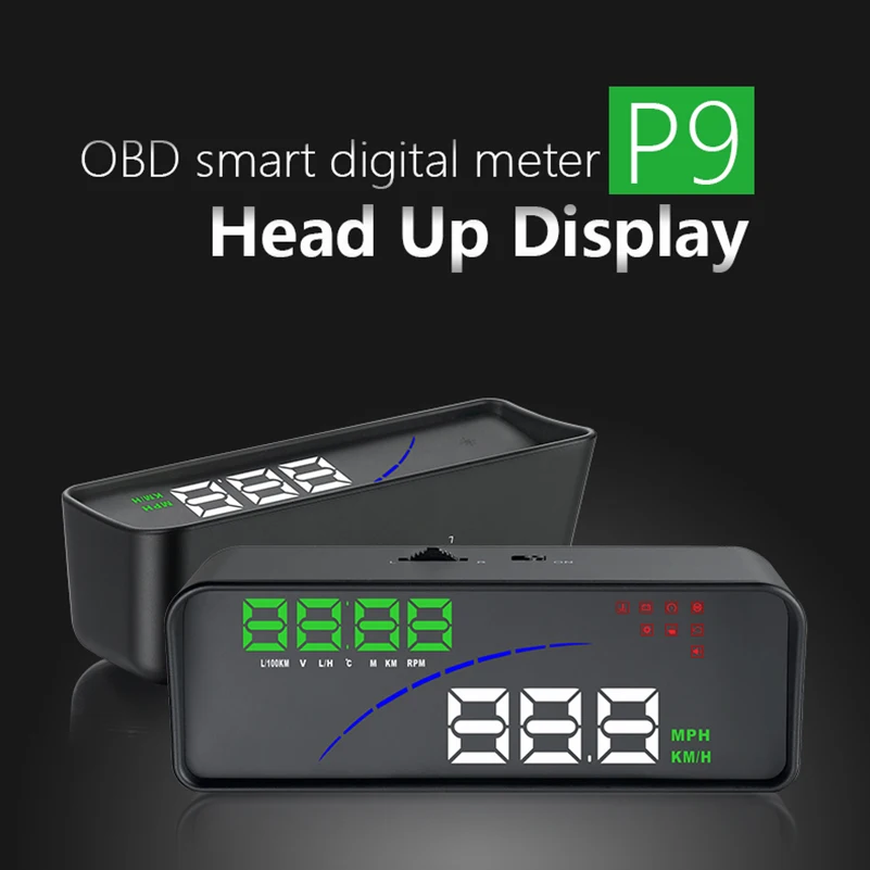 P9 3.6"HD Car OBDII OBD2 HUD Head Up Display Fuel Consumption OverSpeed Warning System