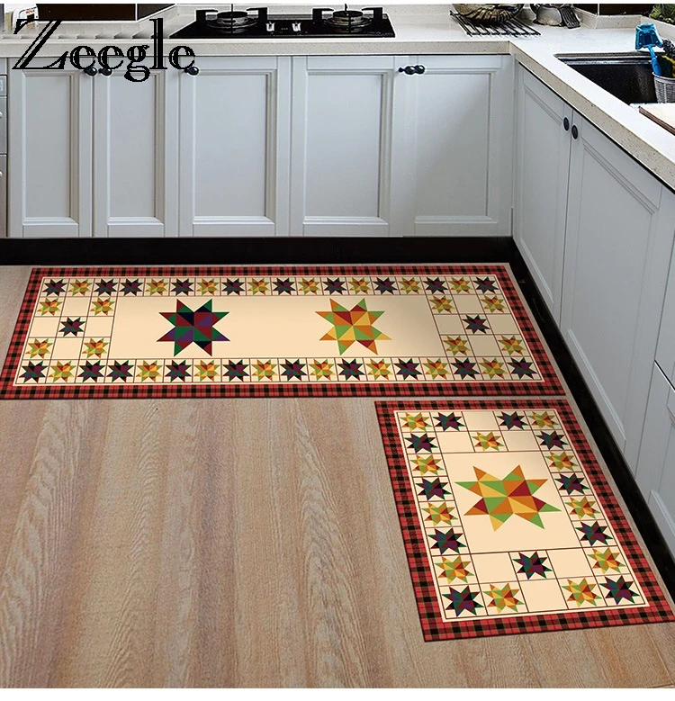 Zeegle в скандинавском стиле противоскользящие кухонные коврики для ванной комнаты фланелевые коврики мягкие ковры для спальни прикроватный коврик