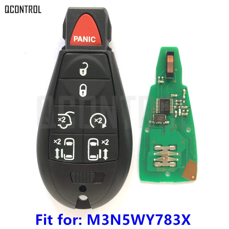 

QCONTROL Smart Key for DODGE Vehicle Charger Challenger Durango Car Grand Caravan Journey Auto M3N5WY783X with Key Blade