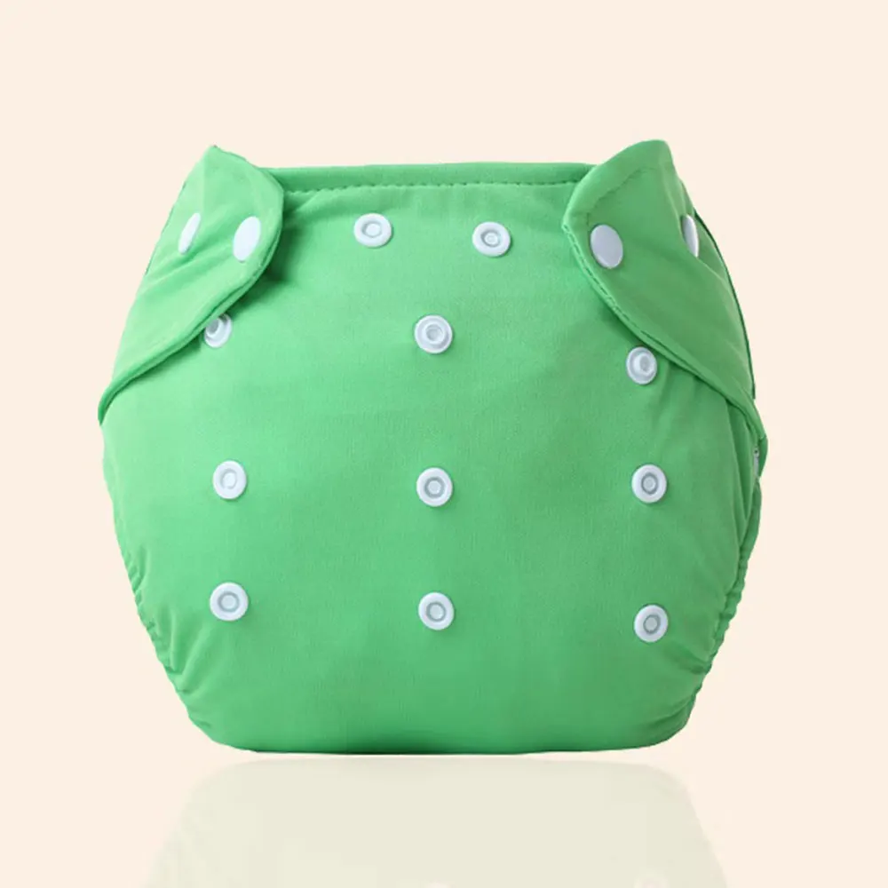 Детские тканевые подгузники детские подгузники хлопковые многоразовые подгузники с карманами моющиеся регулируемые детские подгузники - Цвет: green