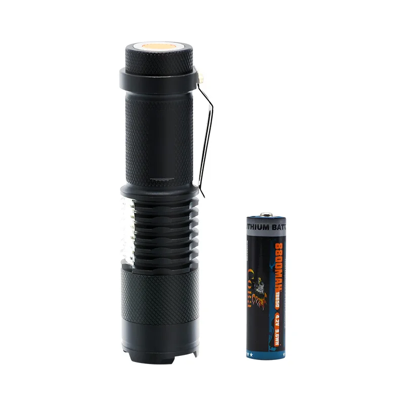 Coba фонарик 18650 батарея с cob светильник 6 файлов зажим фонарь t6 флэш-светильник масштабируемый походный альпинистский светильник для бега - Испускаемый цвет: package B