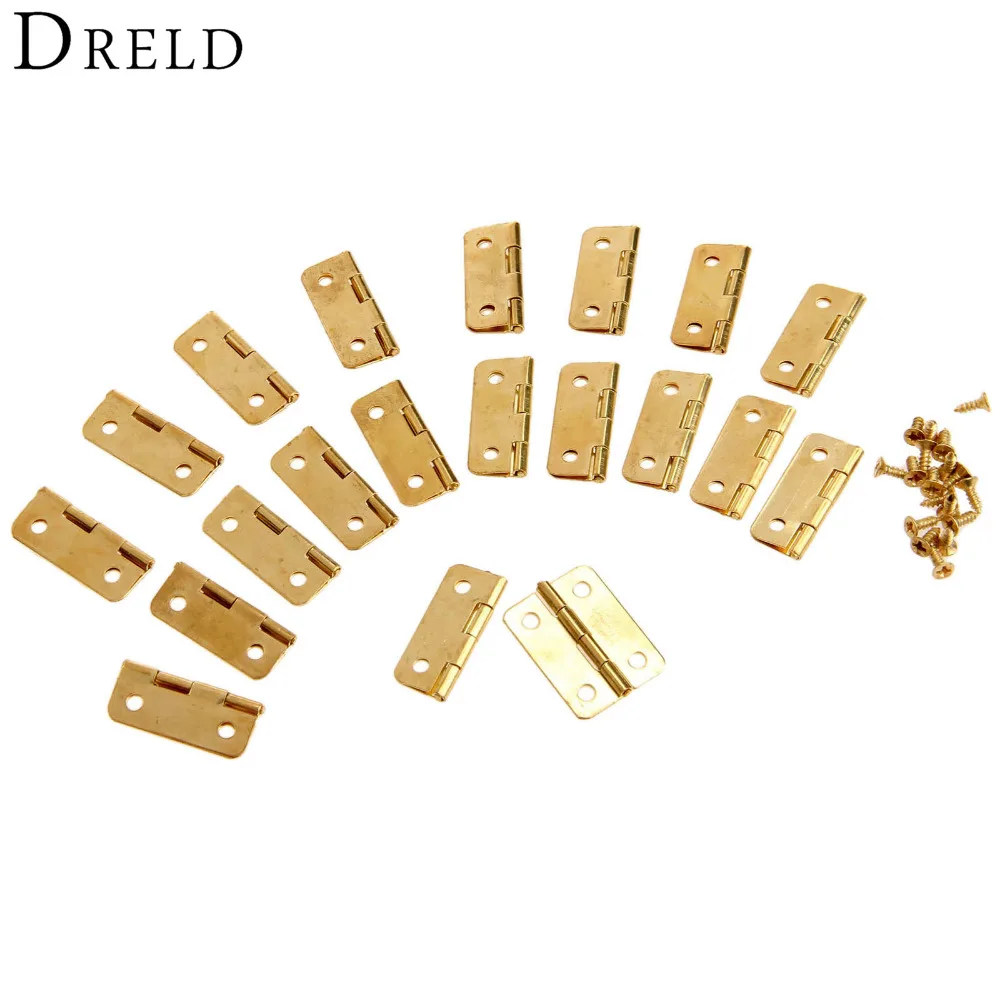 20Pcs 24x18mm Kitchen Door Hinges for Caskets Furniture Accessories Drawer Hinges for