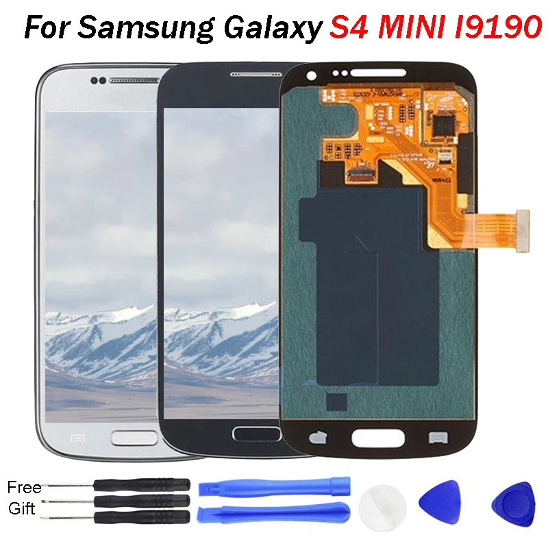 

S4 Mini LCD AMOLED LCDs For Samsung Galaxy S4 Mini I9190 I9192 I9195 Phone LCD Display Touch Screen Digitizer Sensor Replacement