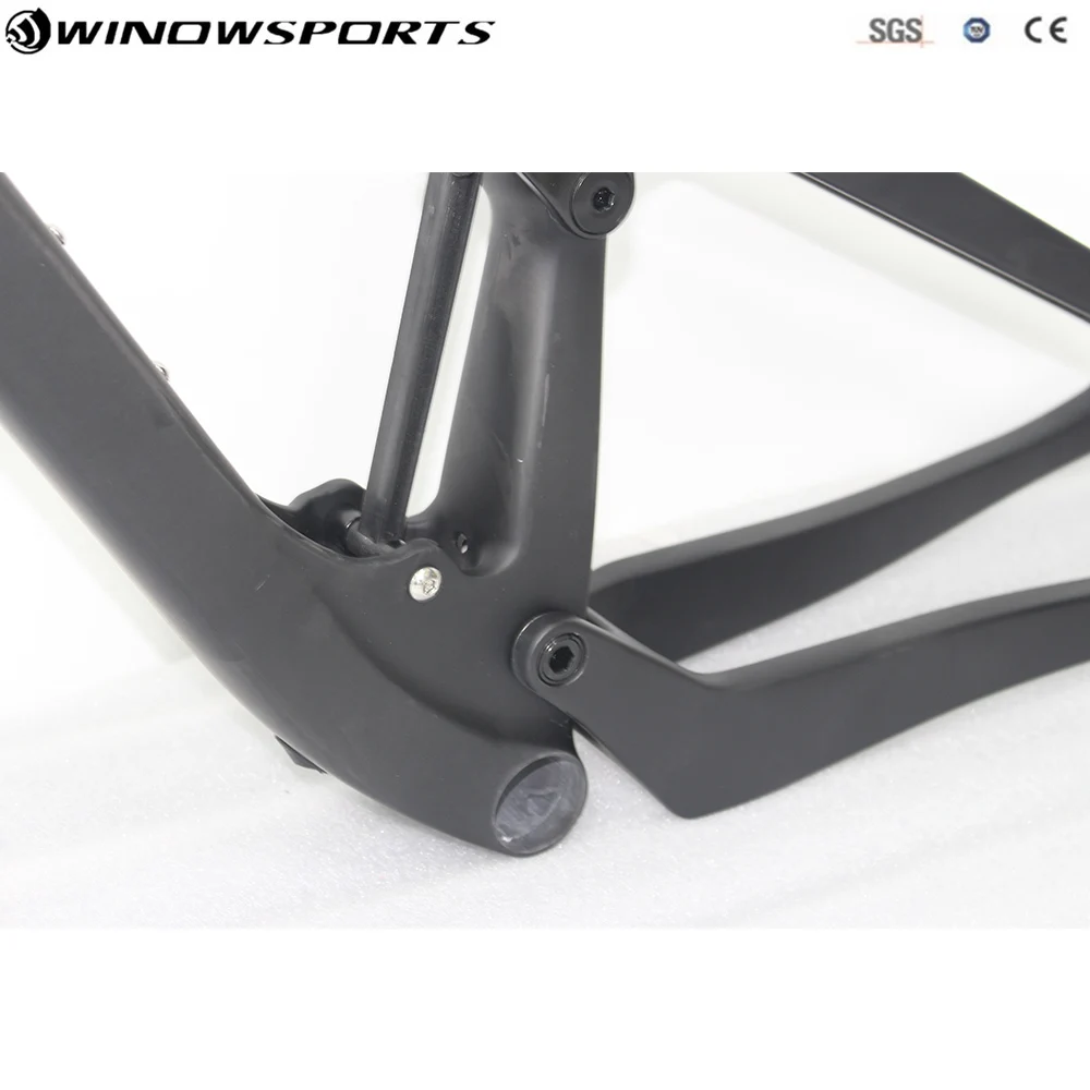Discount 2018 full suspension 27.5er Boost Carbon Mtb Frame XC 148x12mm Enduro bikes Carbon mountain frame Mtb frame 27.5er with XDB 4