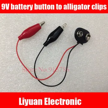 

30pcs 9V battery button to alligator clips / 9V battery measurement test leads / battery button cable