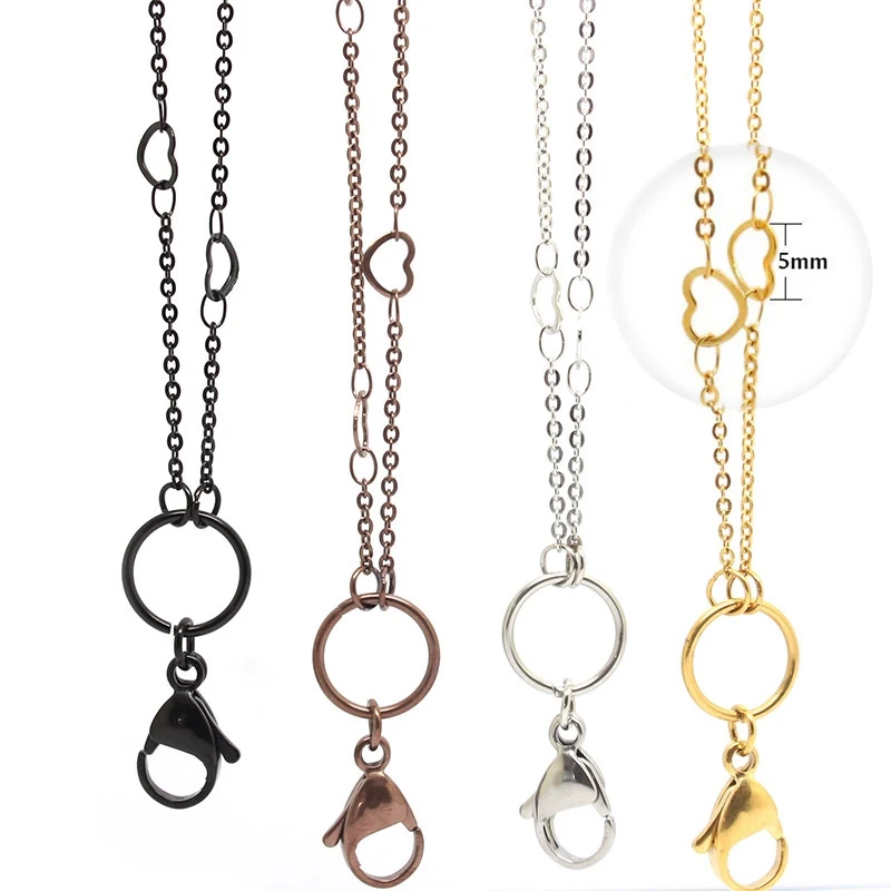 

Carvort new arrival popular 32" inches 316L Stainless steel chain heart station chain