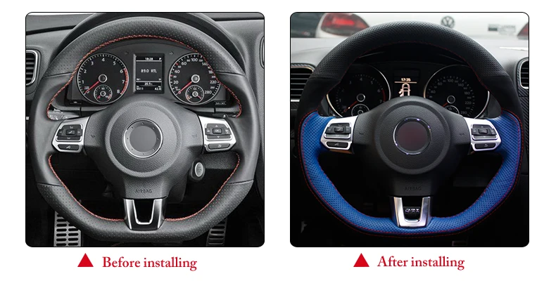 for VW MK6 steering wheel cover