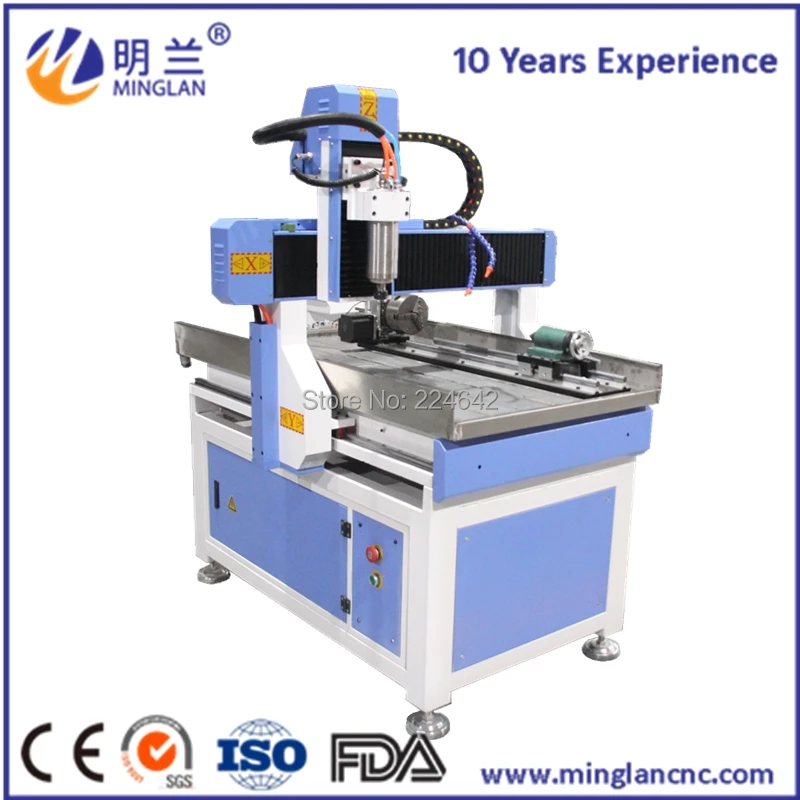 

4 axis cnc machine 6090 cnc wood engraving machine with rotary for flat and cylindrical materials