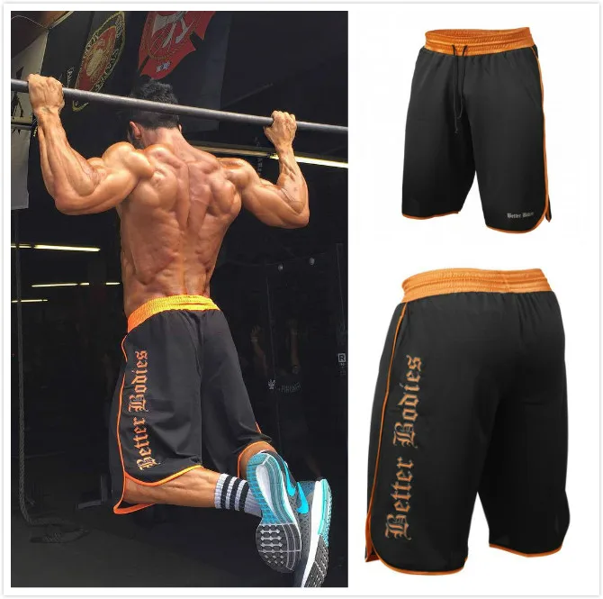 

Mens Gym Fitness Shorts Run Jogging Sports Loose Cool Mesh Quick Dry Bodybuilding Sportswear Male Short Pants