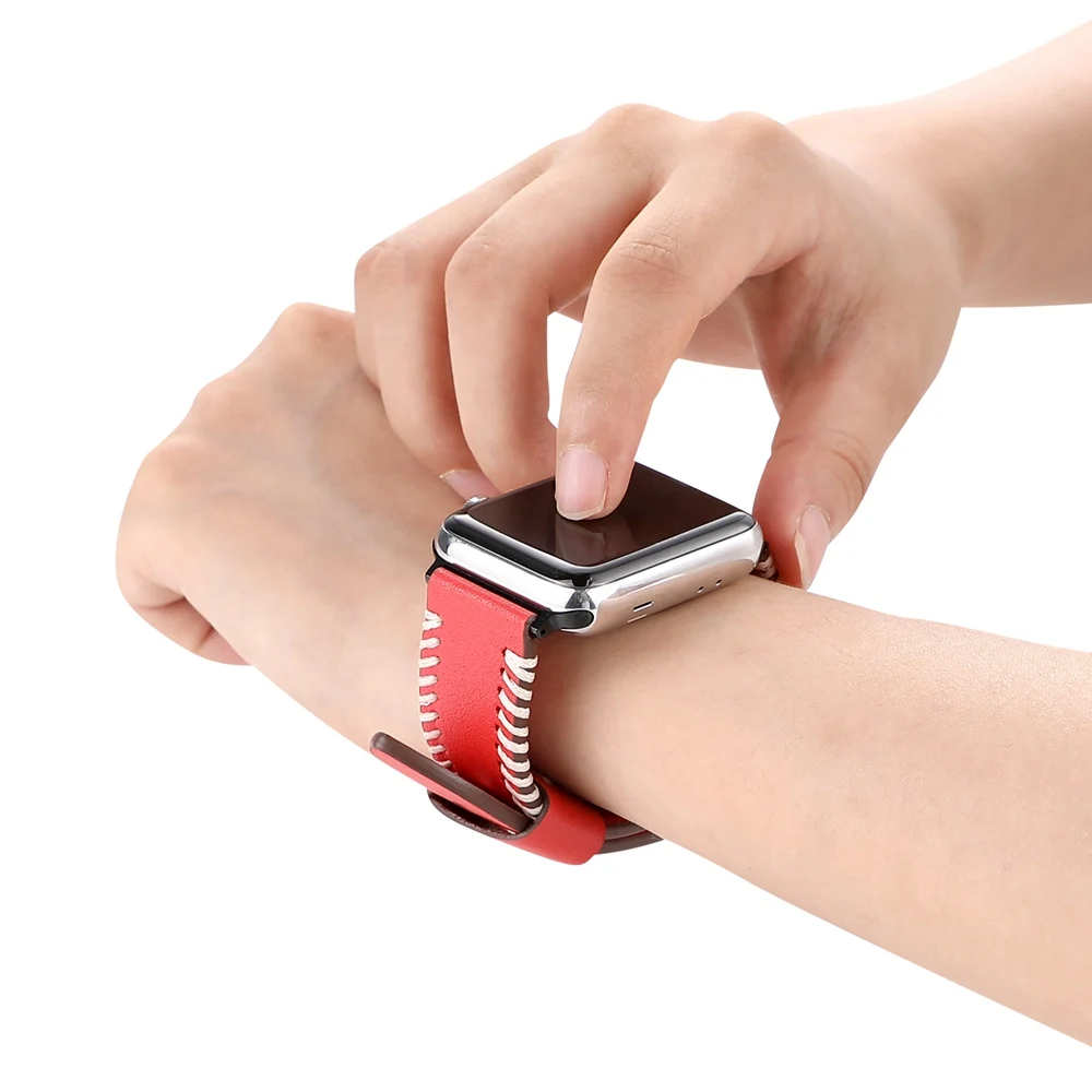 URVOI ремешок для apple watch группа series4 3 2 1 Прочный Натуральная кожа iwatch запястье